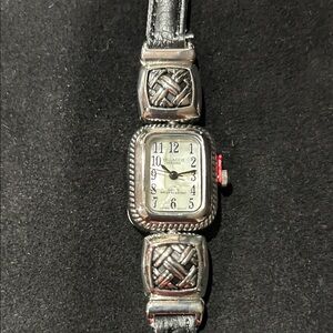 Elegant Silver and Black Women's Watch